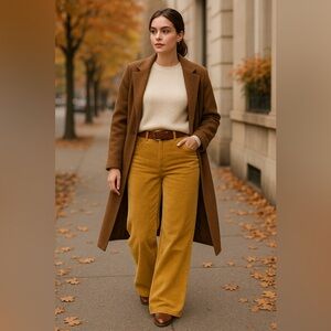 Banana Republic Camel Corduroy Straight-Leg Pants | Size 8 | Fall Classic